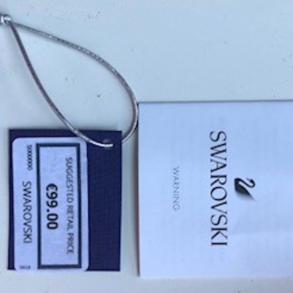 SWAROVSKI Double Heart Silver Necklace (38cm) - Picture 4 of 4